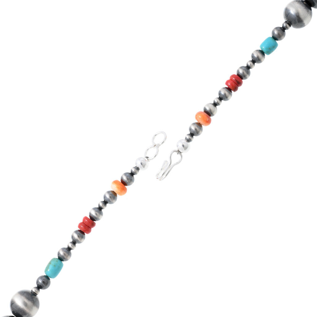 Navajo Multi-Stone Desert Pearl Necklace - Turquoise, Coral & Spiny Oyster
