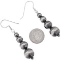 Navajo Antiqued Silver Bead Dangle Earrings