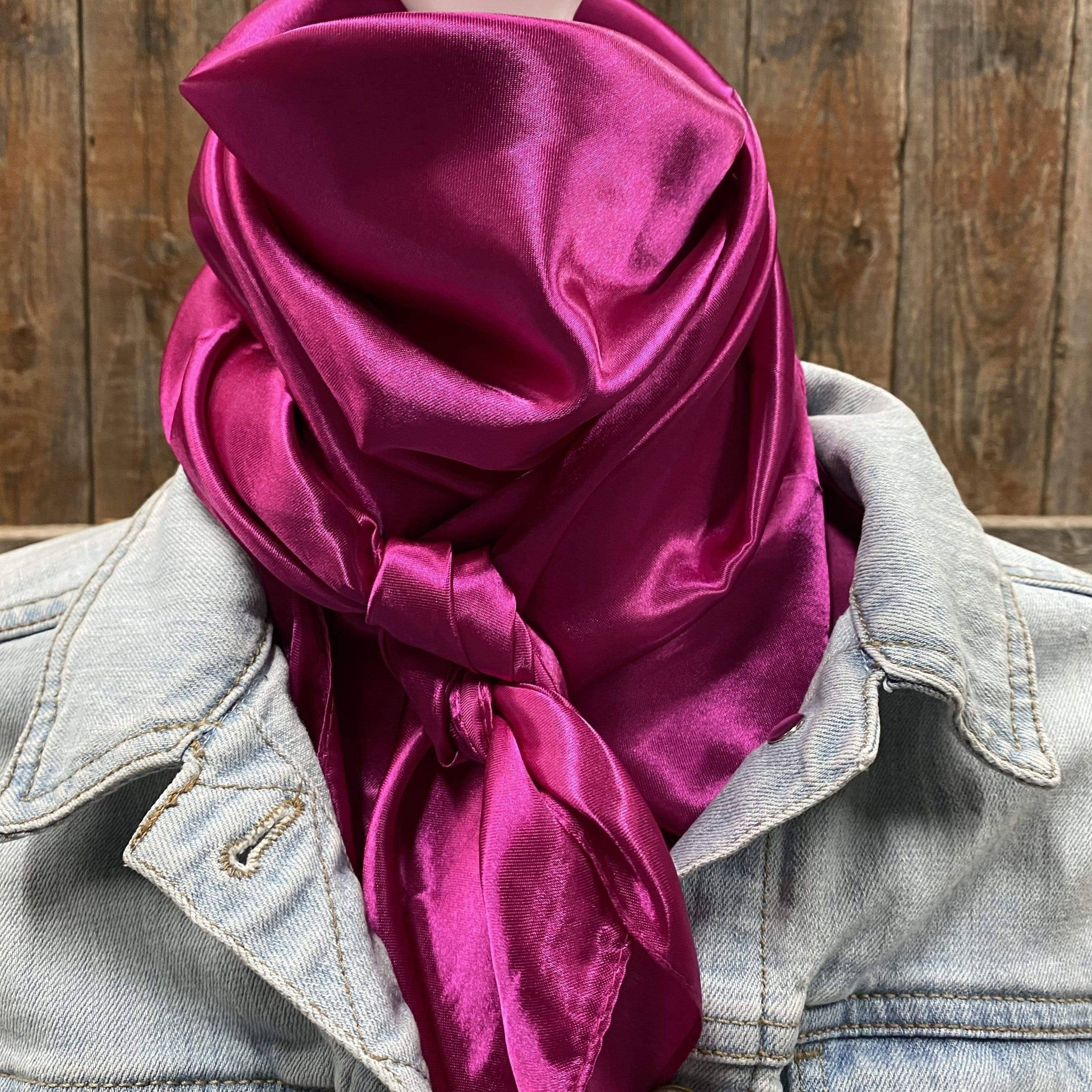 Solid Fuchsia Wild Rag/Scarf 35X35"