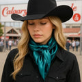 Solid Teal Wild Rag/ Scarf35X35"