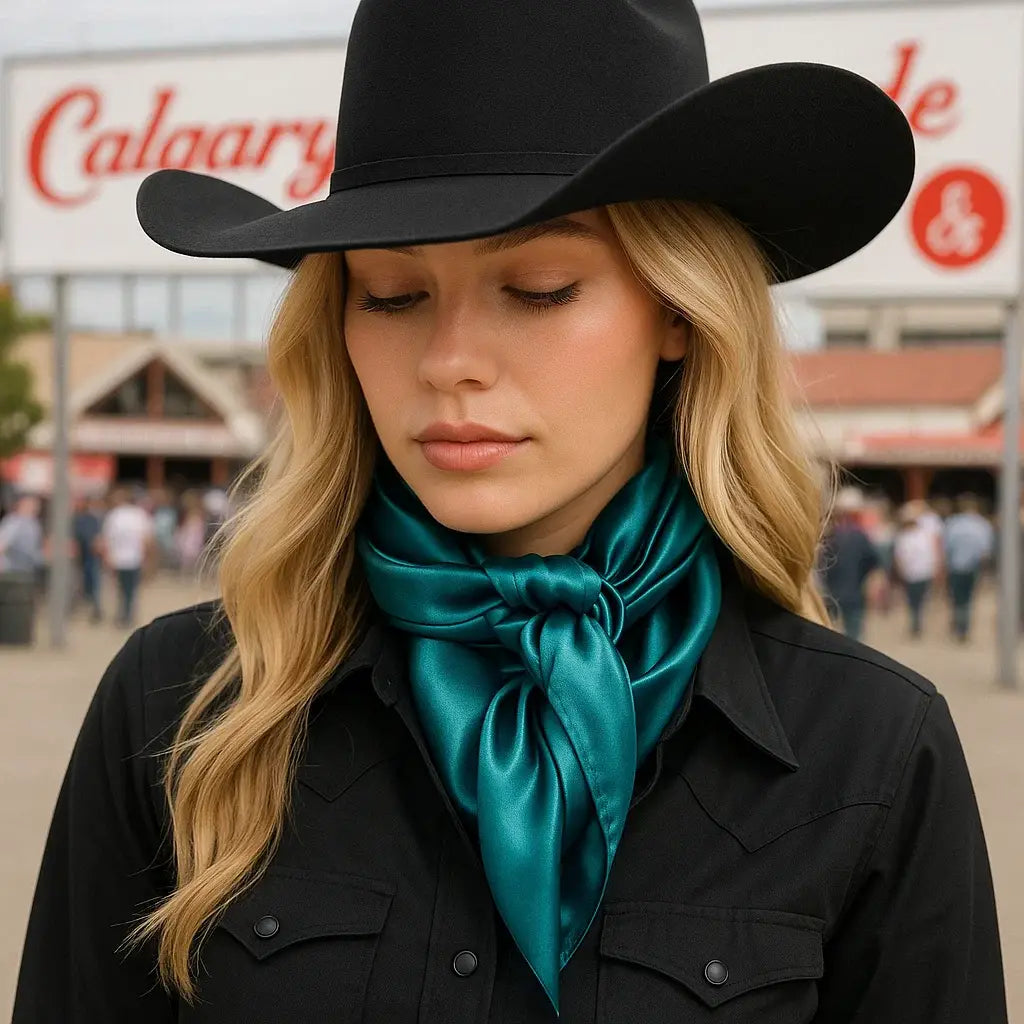 Solid Teal Wild Rag/ Scarf35X35"