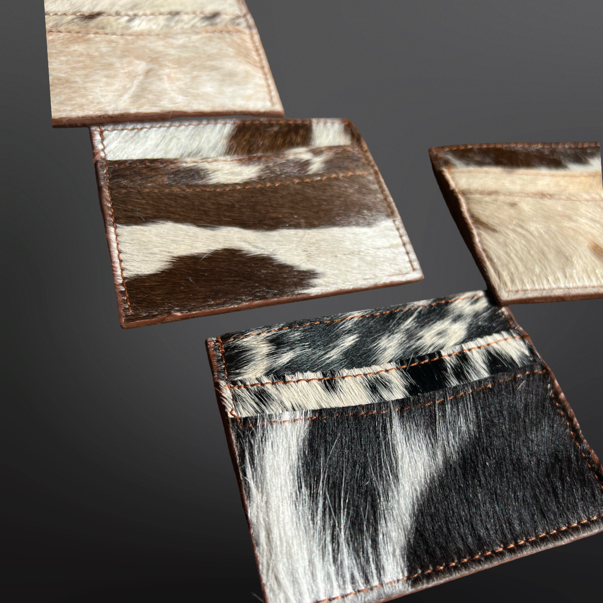Cowhide Leather Credit Card Sleeve Wallet