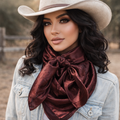 Brown Jacquard Wild Rag / Scarf 35X35"